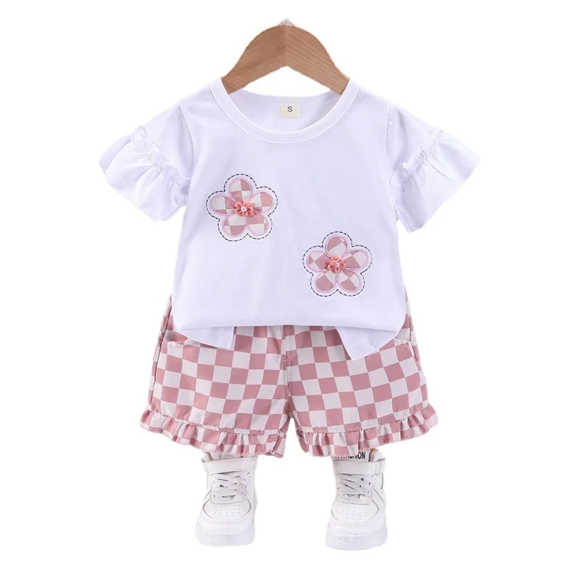 

New Summer Baby Clothes Suit Children Girls Cute Fashion T-Shirt Shorts 2Pcs/Sets Toddler Casual Costume Infant Kids Sportswear