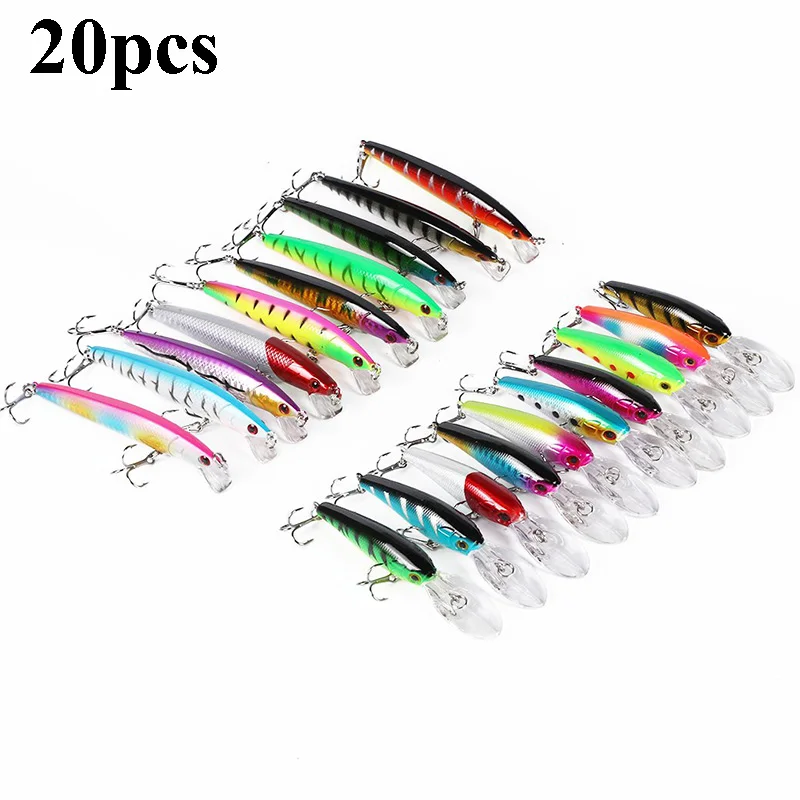 10/20/43/56pcs Mixed Fishing Lure Kits Life-like Swimbait Artificial Wobblers Hard Baits Carp Bait Professional Fishing Tackle