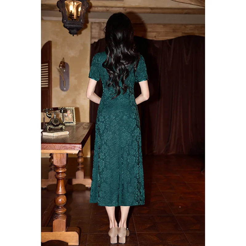 Элегантное старое Шанхайское китайское платье Aodai Cheongsam летнее винтажное