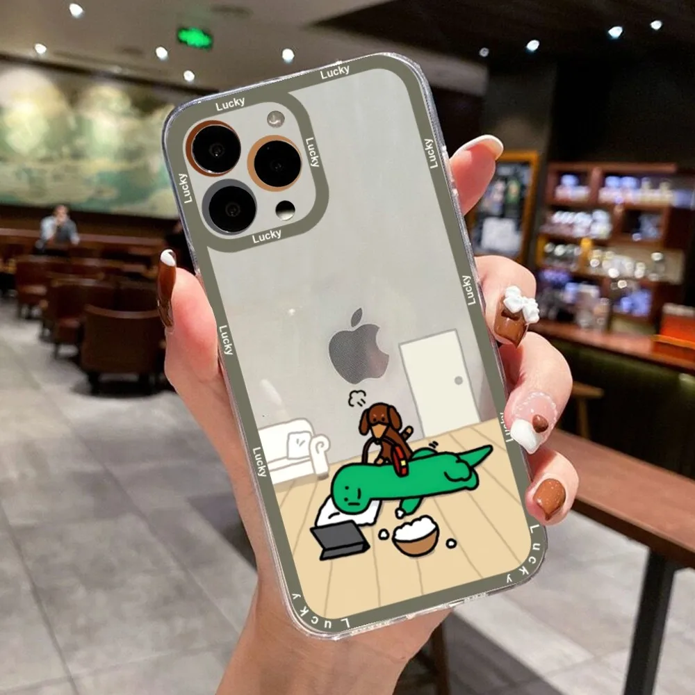 Корейский мультяшный чехол для телефона J-Joguman Studio Art Для IPhone 11 12 13 14 15 Pro Promax Plus Mini 16