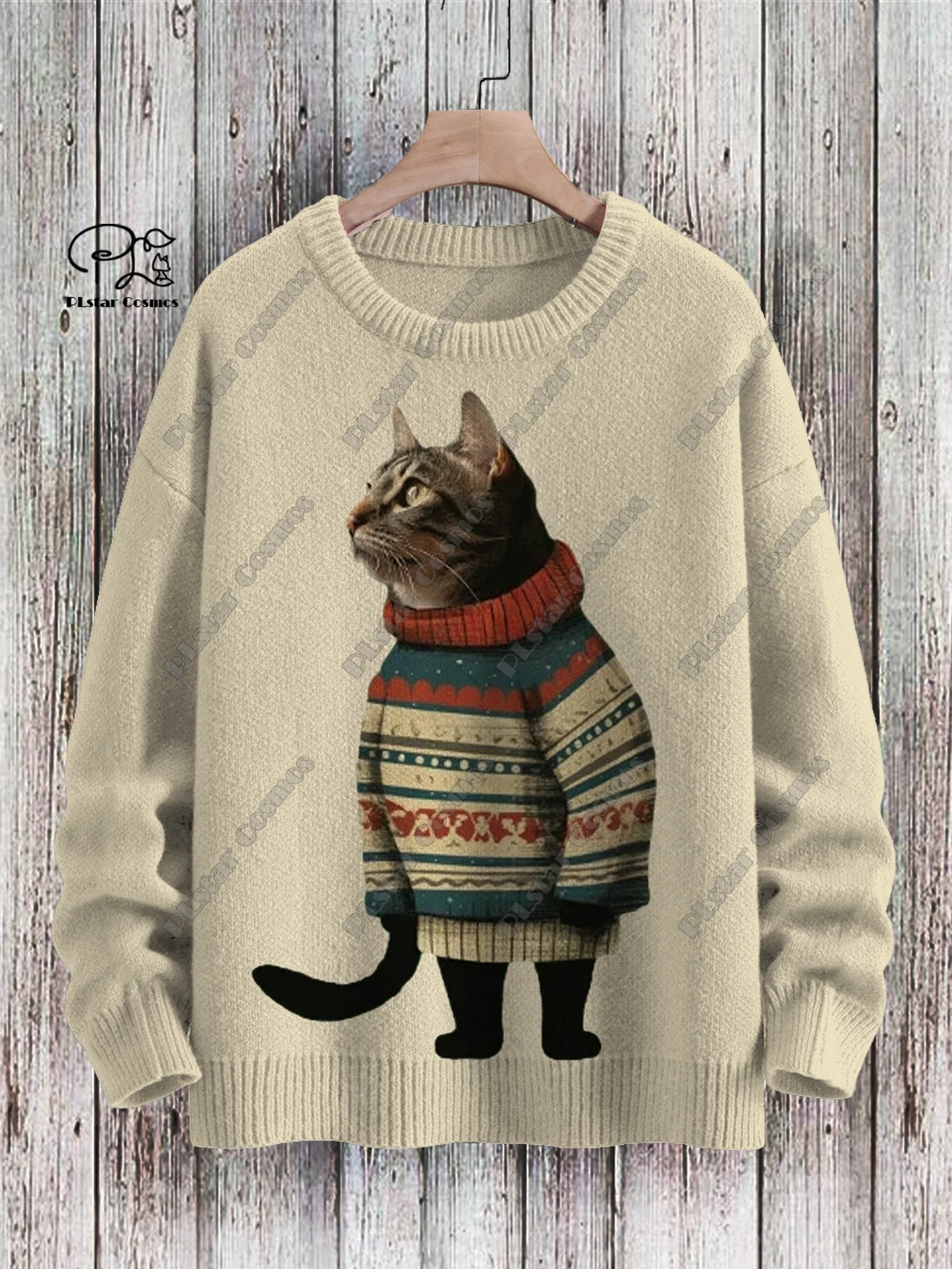 Новинка уличный Повседневный теплый свитер PLstarCosmos 2 с забавным 3D рисунком кота