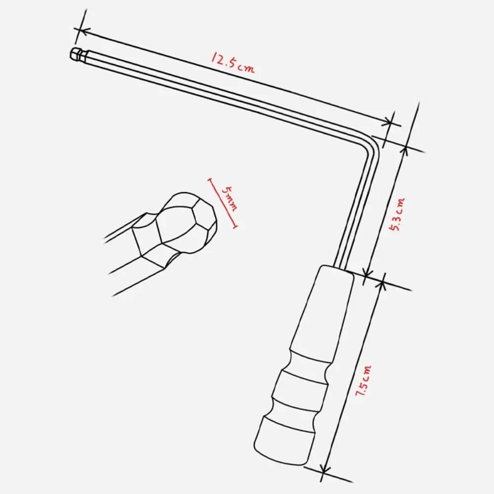 Новинка 4 мм гаечный ключ для гитары 5 инструменты ремонта грифа деревянная ручка