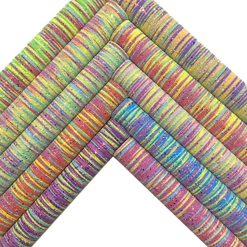

Glitter Vinyl Sewing Fabric Sparkle Shiny iridescent Faux PU Leather Craft DIY Material Bows Bag Decor Roll Sheets 3673