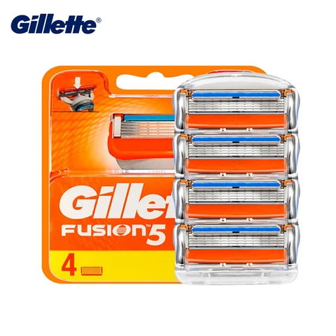 Лезвие для бритвы Gillette Fusion 5, 5-слойная безопасная ручная головка для бритья, Сменные кассеты для бритвы для бороды