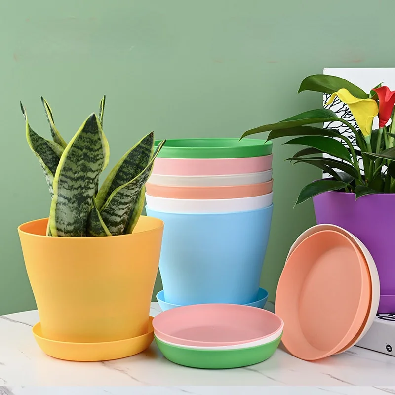 

5 Sizes Flower Pot Round Planters Candy Color Mini Vase for Succulents Home Office Decor Planting Supplies High Quality