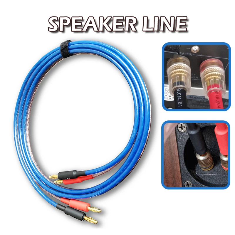 

Mayitr 1.5m Audiophile Speaker Hi-Fi Wire Banana Plug Connector Audio Cable Durable RCA Digital Line For 3W~80W Speakers System