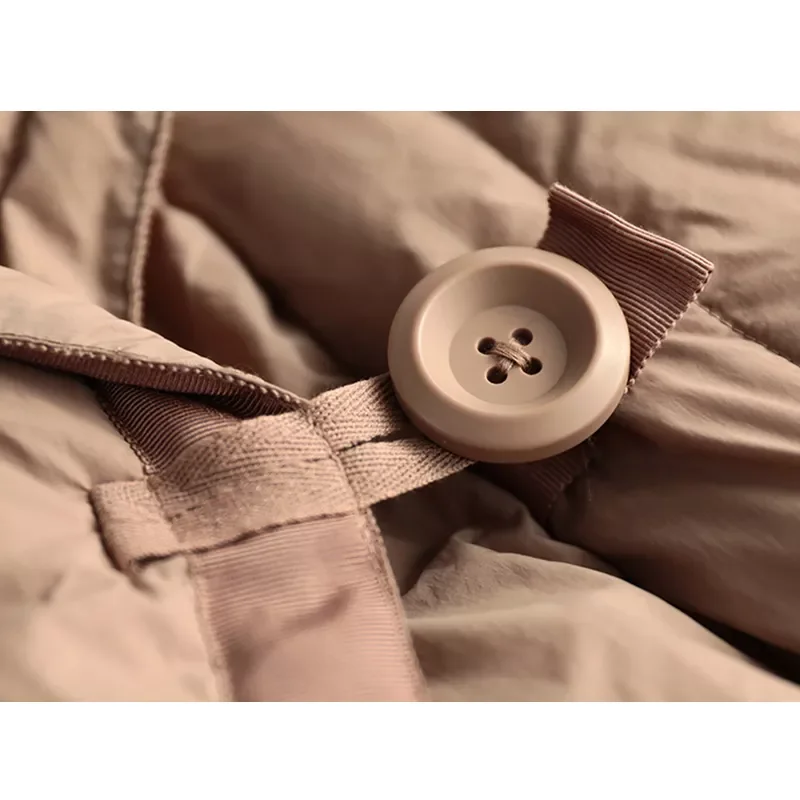 New2022 Winter Women Loose Thick Warm Hooded 90% White Duck Down Long Coat with Belt Vintage Female Snow Down Jacket Outwear