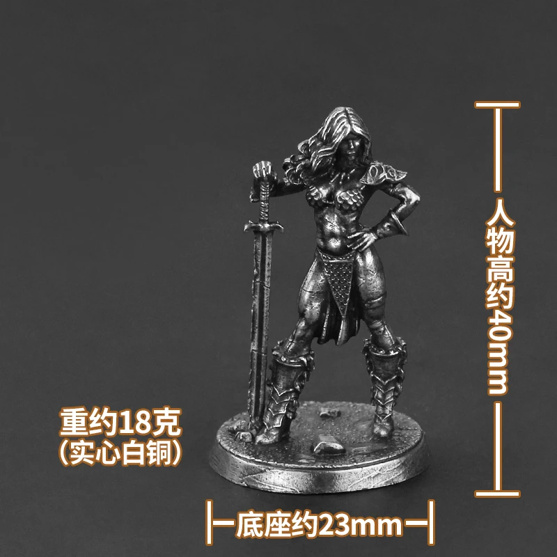 Миниатюрная медная статуя воина викингов