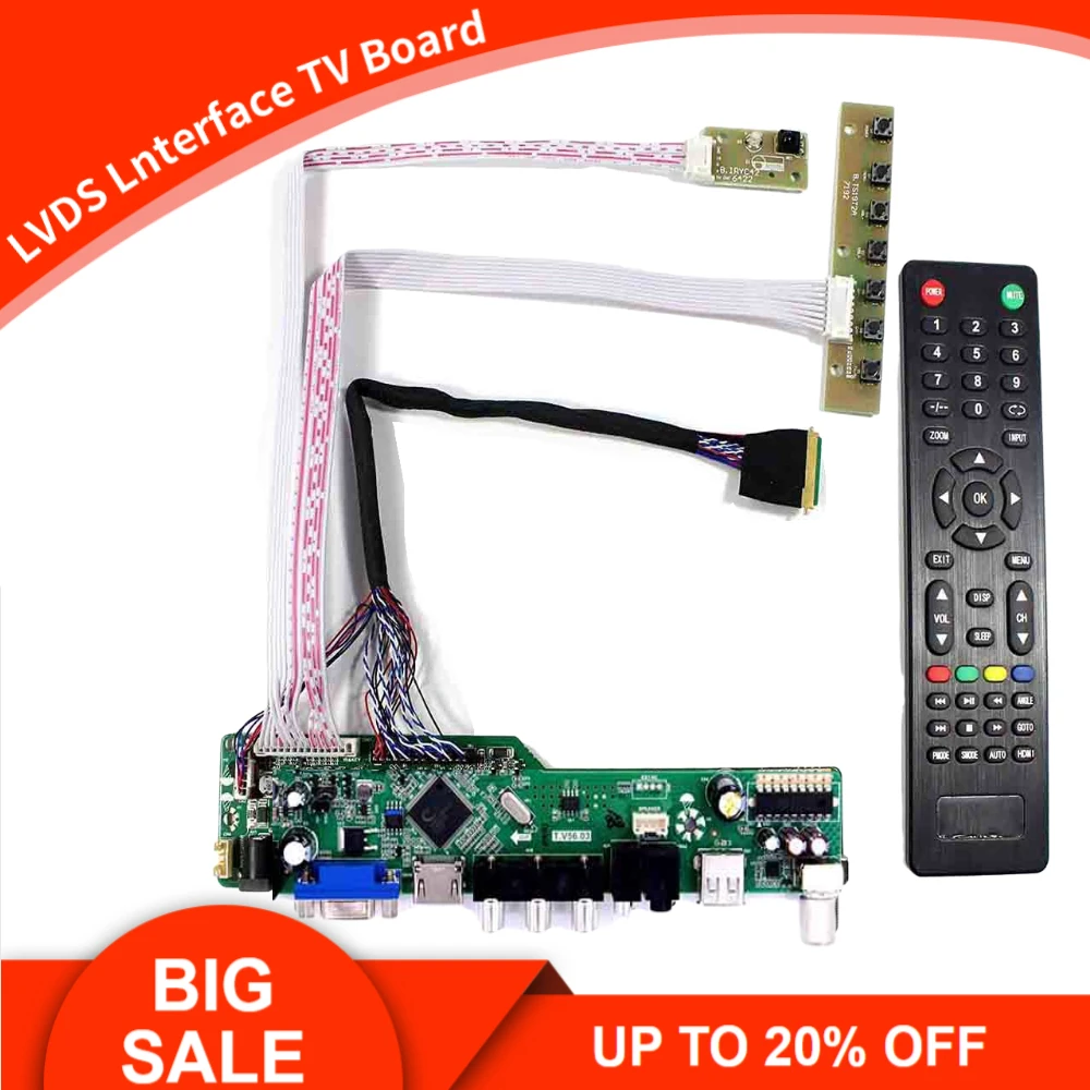

Новый комплект контрольной платы монитора для телефона/L21/L31/L41 TV + HDMI + VGA + AV + USB ЖК-дисплей светодиодный экран управления ler плата драйвера