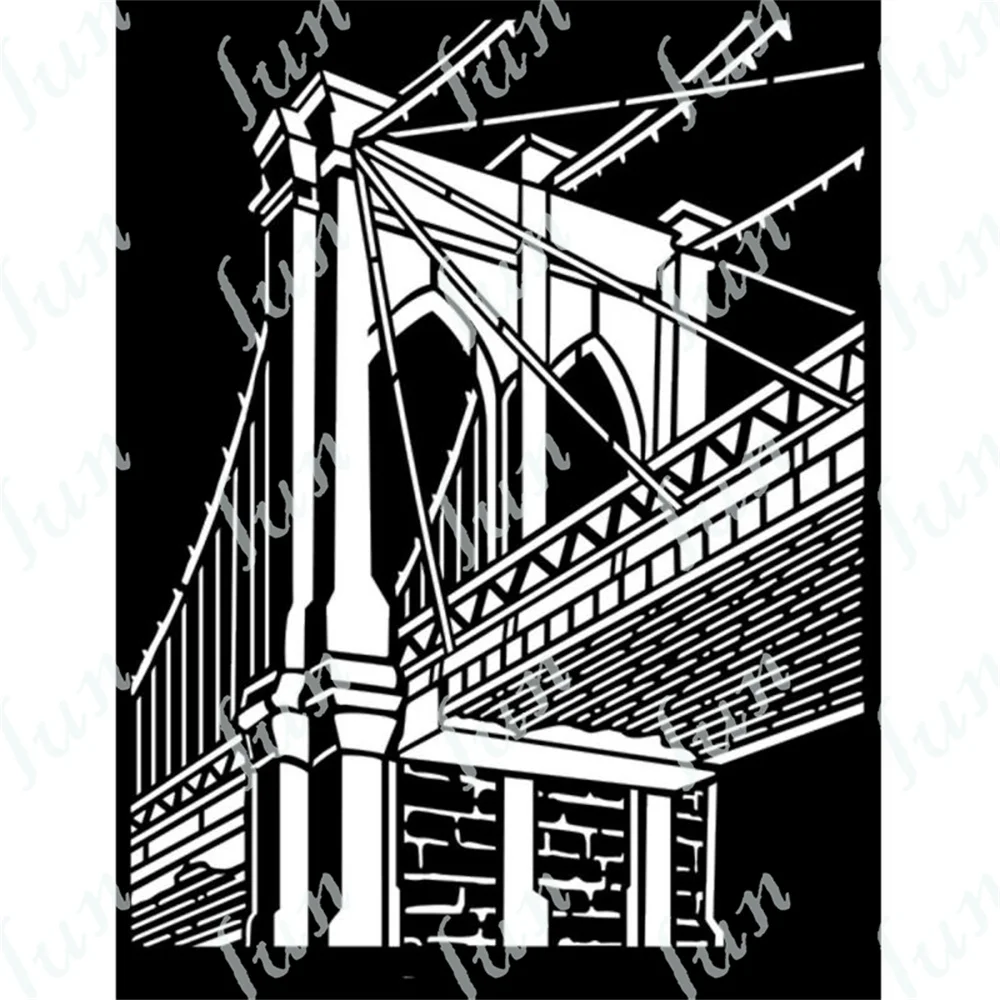 

Hot Sale New Brooklyn Bridge Layering Stencils Reusable Crafts Template Kids Fun Diy Drawing Scrapbooking Coloring Folders Molds