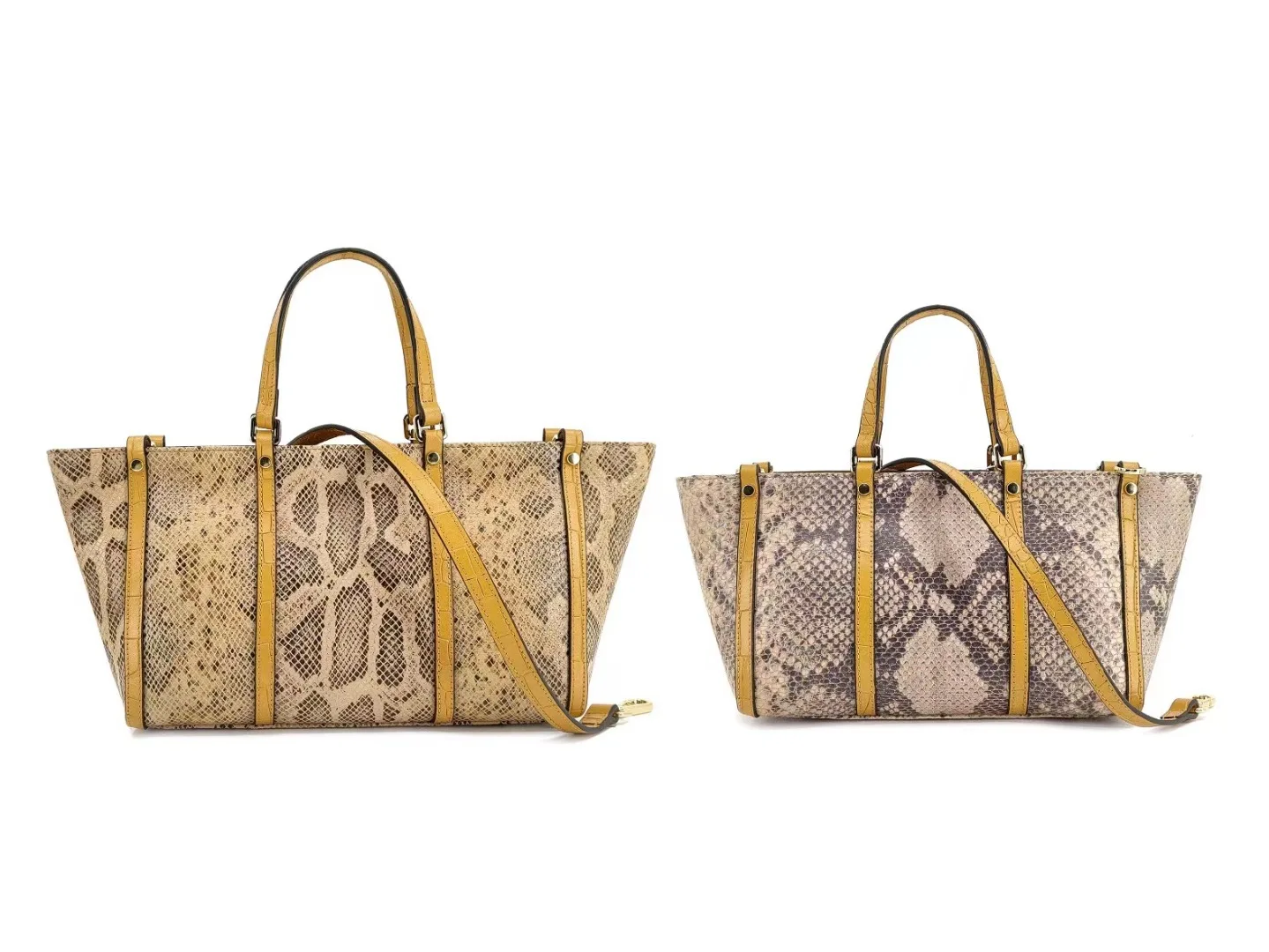 Bag 2023 New High Quality Bag Women's Handbag Large Capacity Snakeskin Head Layer Leather One Shoulder Real Leather Bag Tote Bag