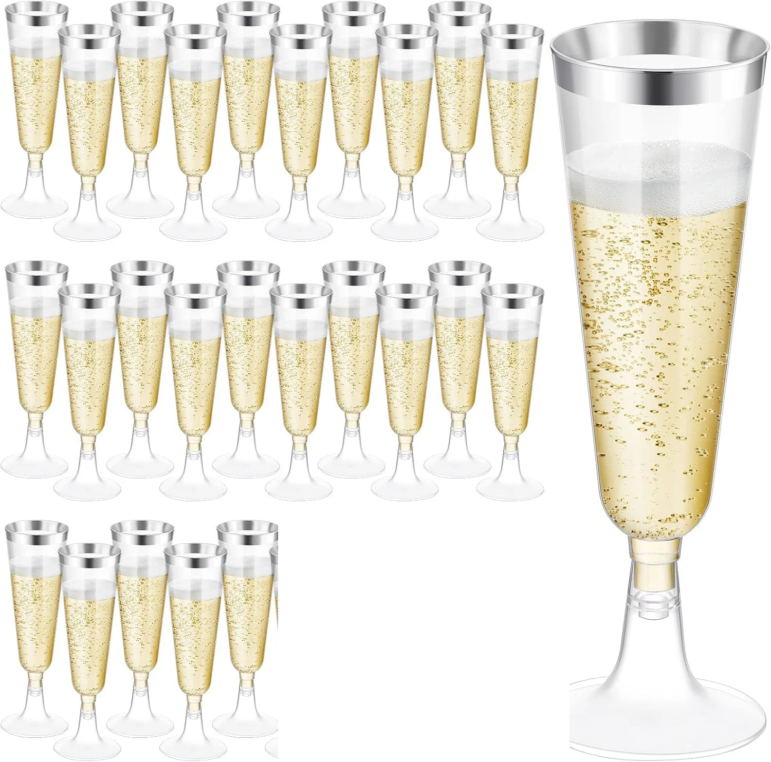 Пластиковые Флейты Для Шампанского Одноразовые Или Многоразовые Стаканы Тостов