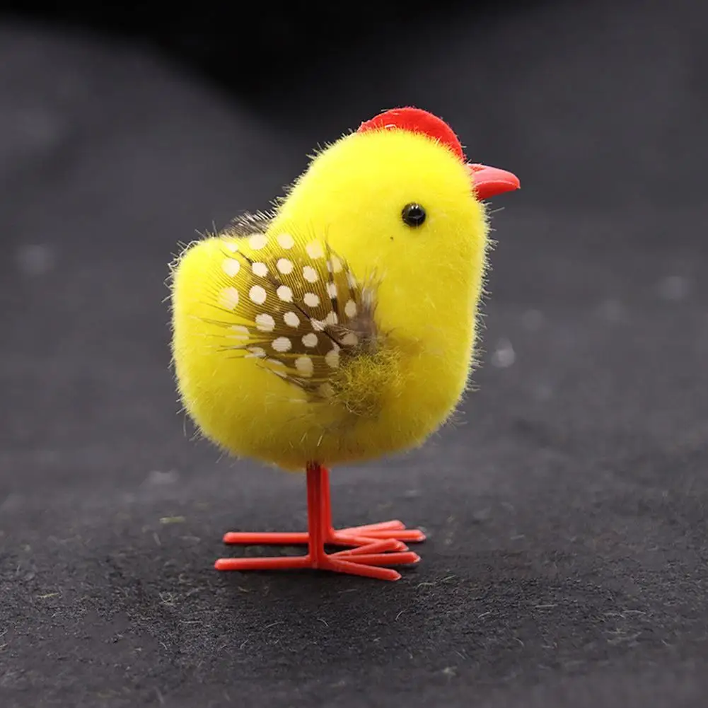 

Милая Мини-Имитация цыплят кукла Детская домашняя игрушка плюшевая мягкая Пасхальная миниатюрная детская декоративная цыплята Orname P2C2