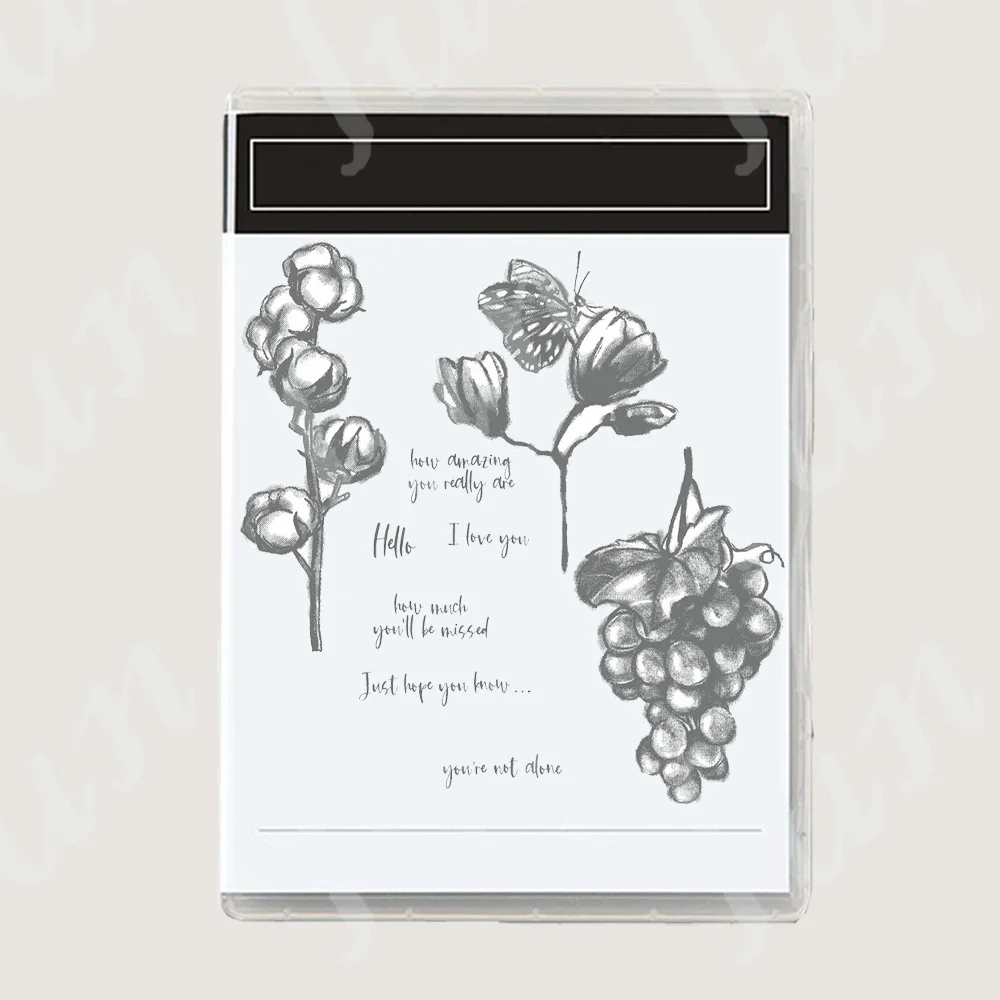 

2023 New Arrival Thank You Greeting Cards Metal Knife Stamp Transparent Stamp Embossing Diary Handmade Album Scrapbooking Diy