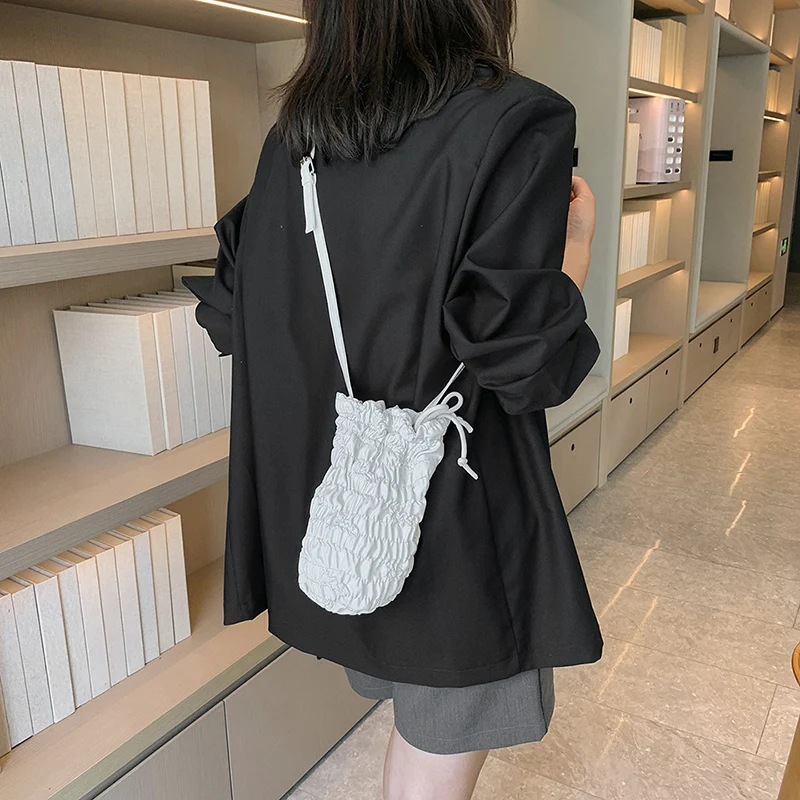 

Женская сумка через плечо из искусственной кожи, повседневный плиссированный мессенджер через плечо