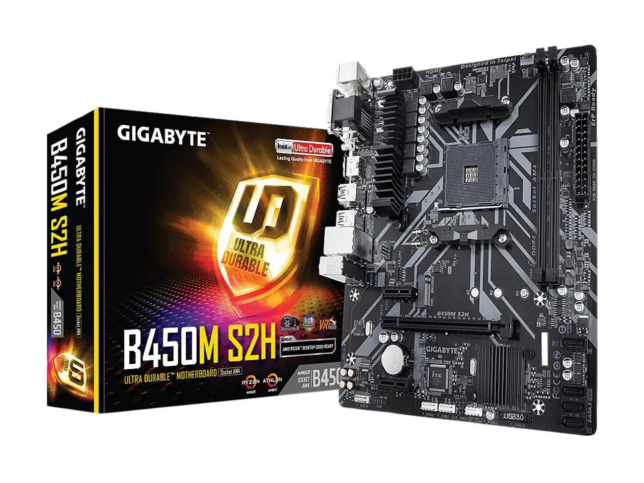 

B450 Socket AM4 For Gigabyte B450M S2H Motherboard 32GB DDR4 Micro ATX Mainboard 100% Tested Fully Work