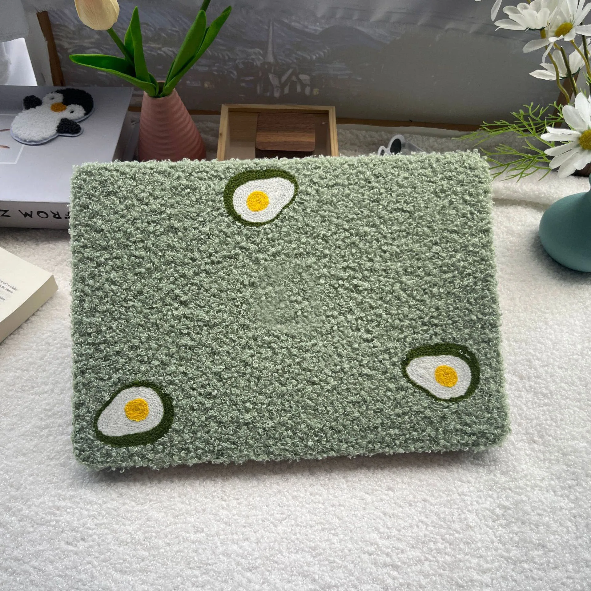 Чехол для MacBook с вышивкой авокадо чехол ноутбука Air 13 Macbook Pro 16 14 A2442 15 A1990 вырезом