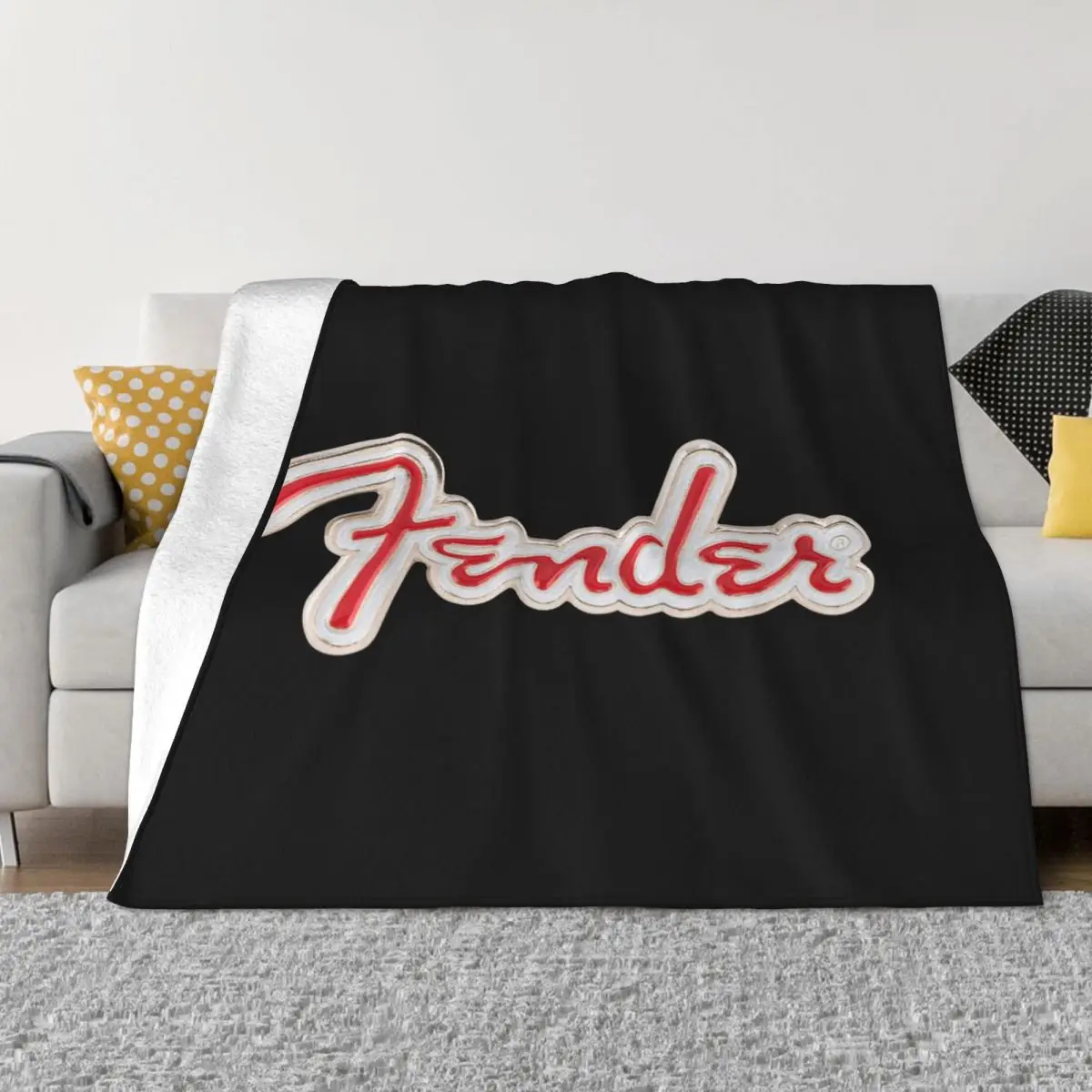 

Fender Guitar Musical Instrument Blankets Fleece Summer Multi-function Super Warm Throw Blanket for Home Travel Bedspread