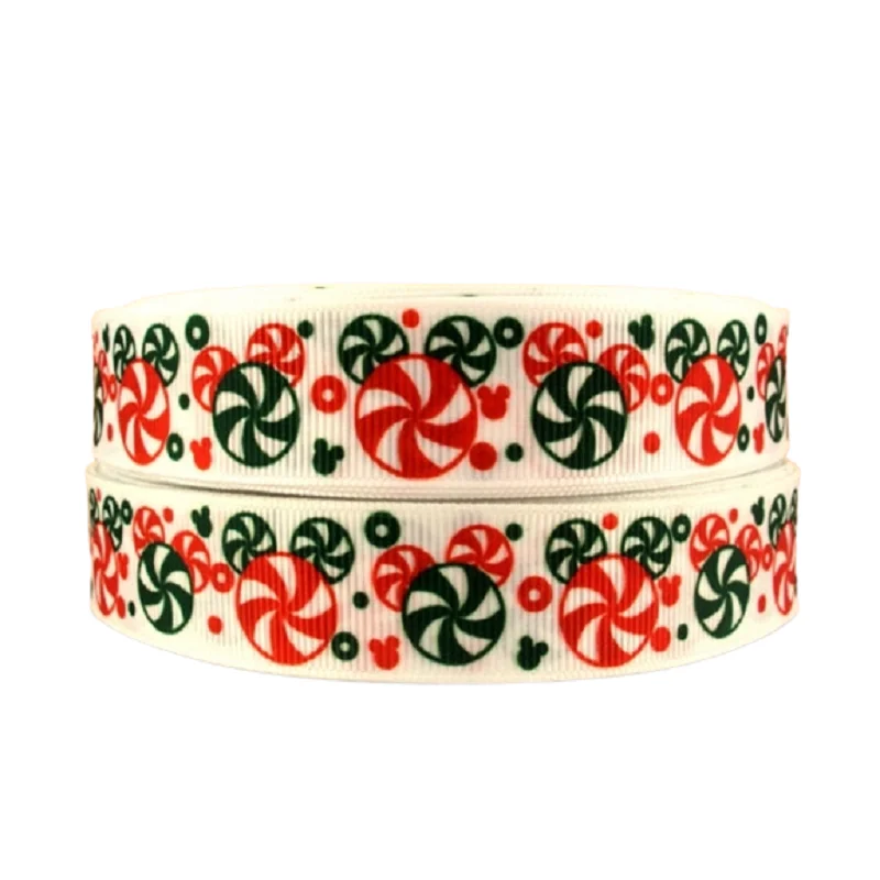 

50 Yards 7/8" 22mm Christmas Printed Grosgrain Ribbon FOE Webbing DIY Hairbows Party Decoration Crafts Gift Box Wrapping