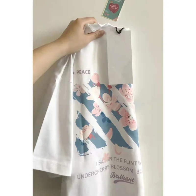 

Женская футболка с коротким рукавом, из чистого хлопка