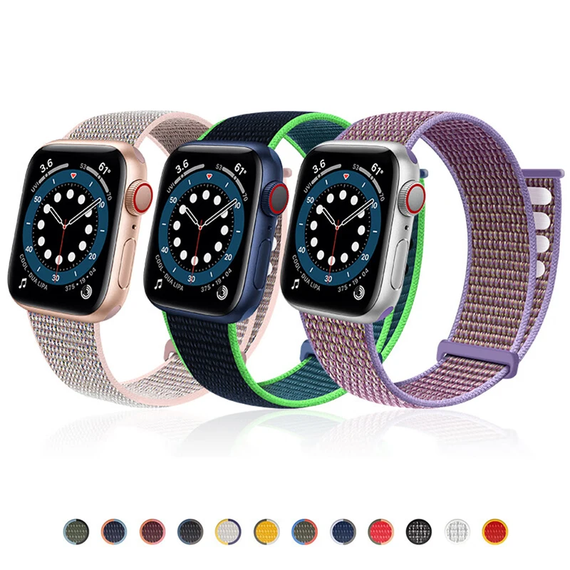 Nylon Strap For Apple Watch Band 8 7 SE 6 Ultra 49MM 40MM 44MM 45MM 41MM Accessories bracelet for iWatch series 5 4 3 42MM 38MM