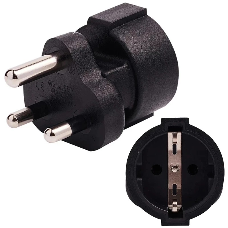 

10pcs SA Large South Africa Male TO EU Embedded Germany French Converter Travel Power Adapter Plug Socket For For India Nepal