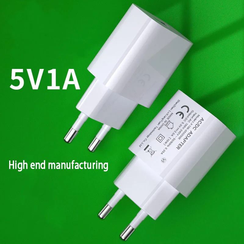 

Европейская зарядная головка 5 в 1 а со светодиодным освещением, USB адаптер для путешествий, компактная бытовая техника, совместимое Универс...