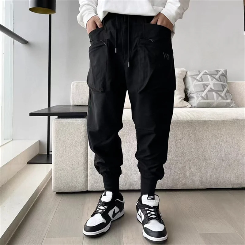 

Y-3 Y3 2022SS Yohji Yamamoto Autograph Multiple Pockets Trousers Pencil Pants Sports Leisure Bind Feet Work Clothes Sweatpants