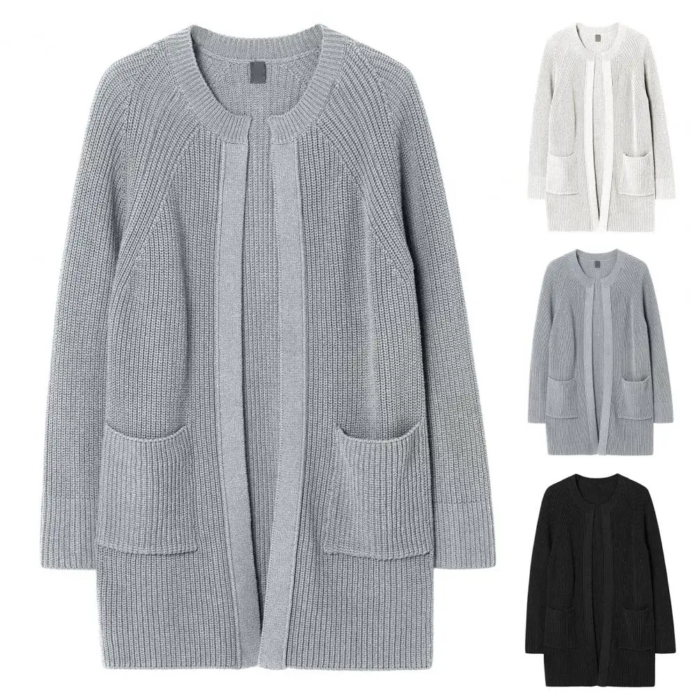 

Coldproof Thick Fashion Autumn Female Knitted Jacket Cardigan Daily Clothing