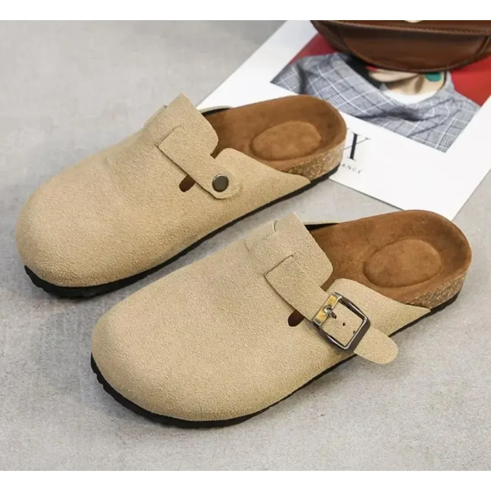 Сандалии clásicas de corcho para mujer zuecos gamuza suave con soporte ARCO toboganes playa a la moda el hogar