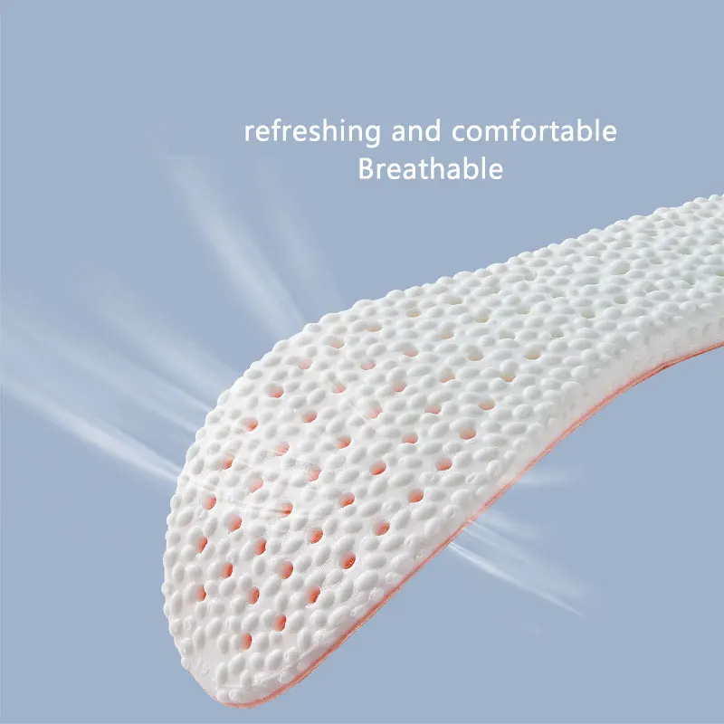 Boost insoles super soft step on feeling sports shock absorption breathable sweat absorption odor and pain high elasticity