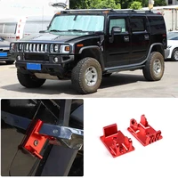 for 2003 2009 hummer h2 red aluminum alloy car styling car hood side hinge buckle base car exterior parts replacement parts