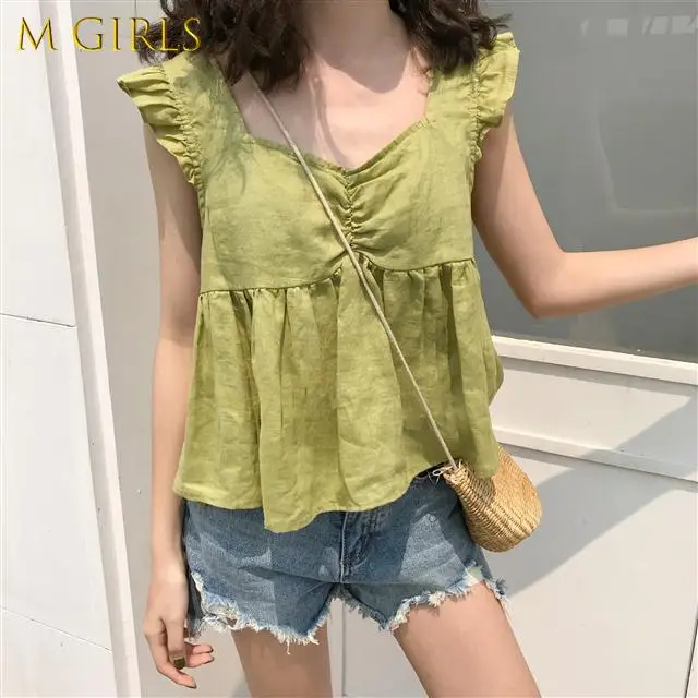 

Tanks Women Loose Summer Soft High-quality Streetwear Casual Fashion Korean Cropped Kawaii Harajuku Retro Ladies Backless Solid