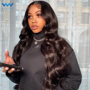 13x4 Body Wave Lace Front Wig Human Hair Pre Plucked Brazilian Glueless 4x4 Closure Wig Human Hair W