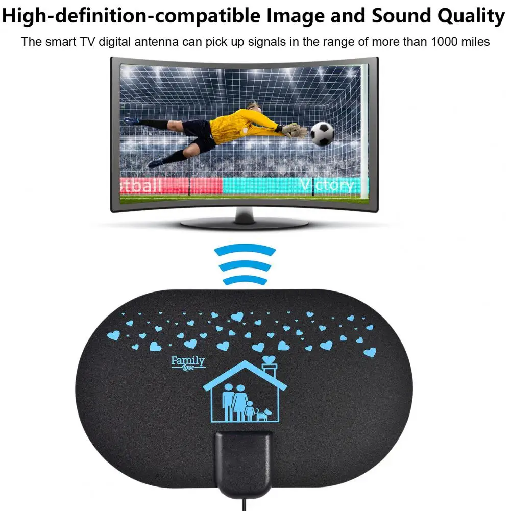 Цифровая ТВ-антенна универсальная 4K 2000 миль DVB-T2 HDTV антенна усилитель тв-антенна