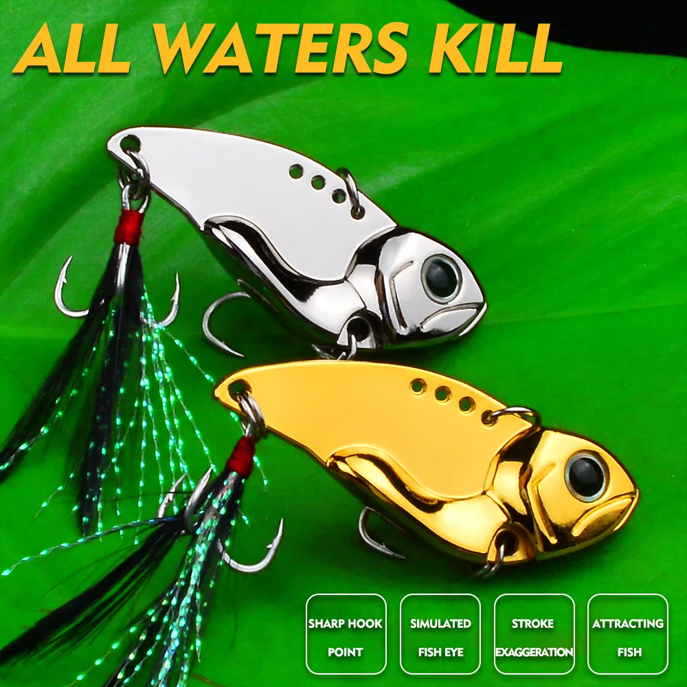 

5PCS Fishing Spoon Vib Jigbait Spoon Lure laser Layer Baits 5/7/12/17/20G