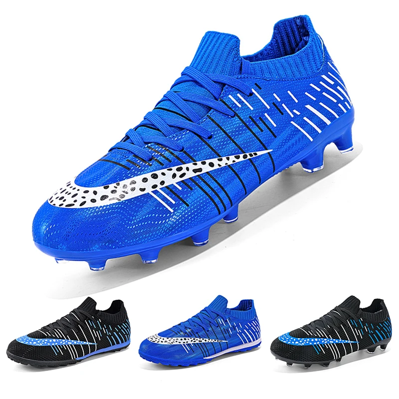 Low-top Men Football Boots Comfortable Fabric Spring Summer Outdoor Training Soccer Shoes  Adults Cleats TF FG Sole 35-45#