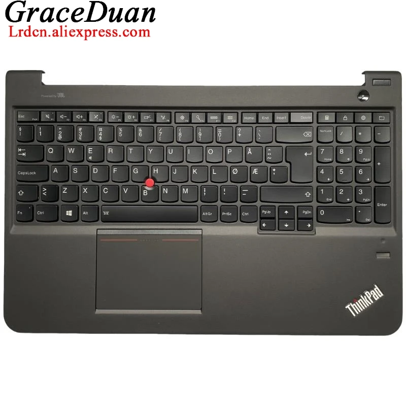 NO норвежский черный верхний чехол для клавиатуры упор рук Lenovo Thinkpad S5 S531 S540 00HM844
