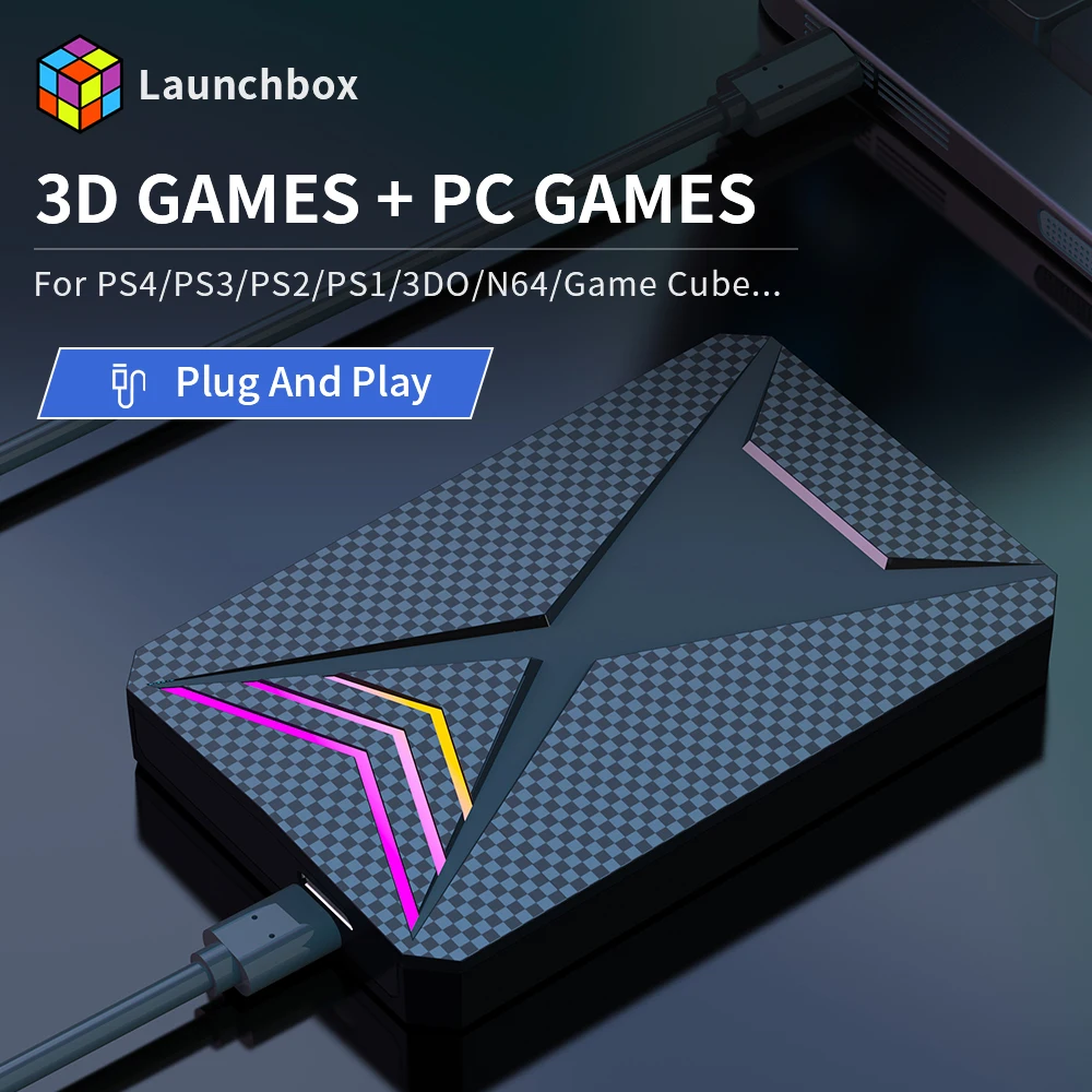 

Launchbox 2TB Hard Drive With 3D/PC Games For PS4/PS3/PS2/PS1/WII/WIIU/N64/Sega Saturn Retro Gaming External HDD for PC/Laptop