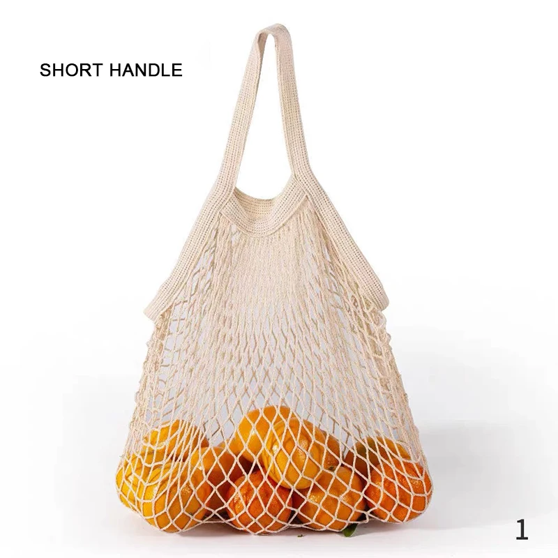 

Портативные многоразовые сумки для продуктов, сумки для фруктов и овощей, можно стирать, хлопковая сетчатая веревка, органическая короткая сумка-тоут, сетчатая сумка-тоут