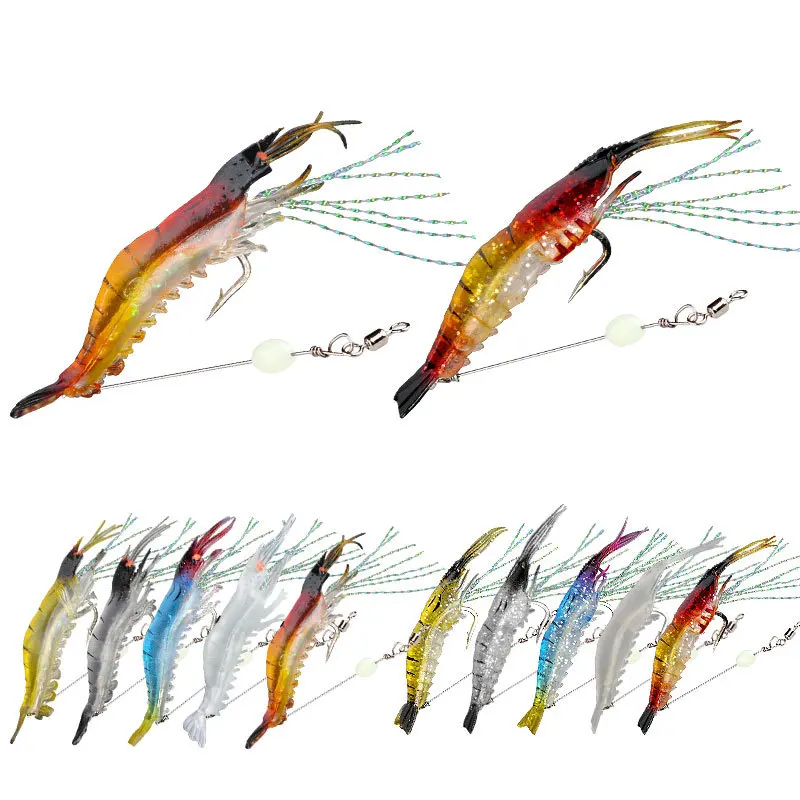 

Real Luya Soft Bait with Hook Fake Shrimp Fake Bait Bionic Official Hanging Shrimp Luya Bait Wholesale