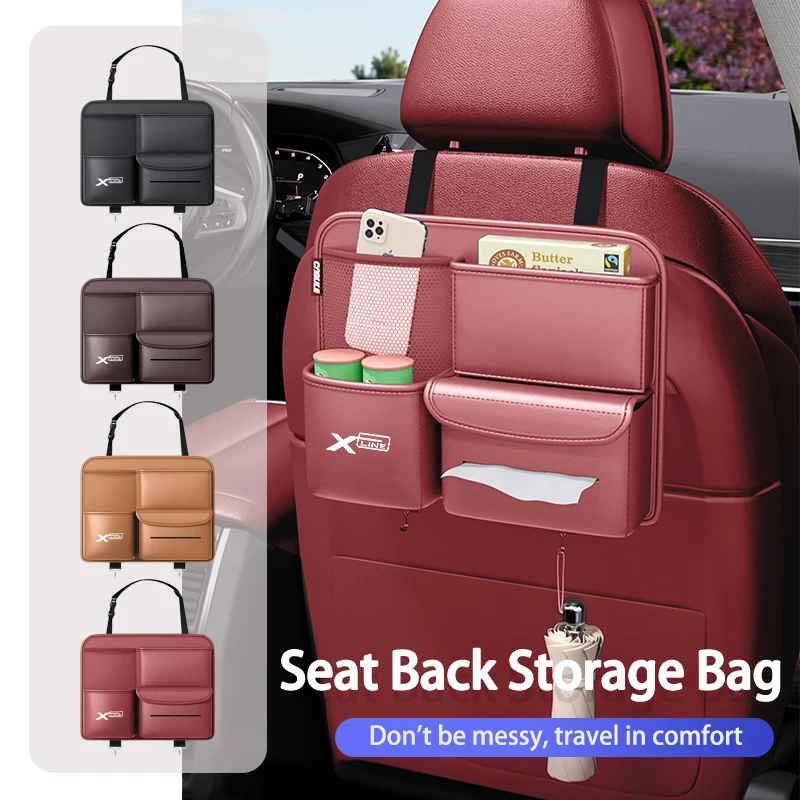 Органайзер на спинку сиденья автомобиля крючок вместительная кожаная сумка для