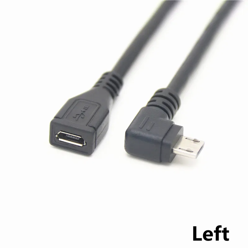 Micro USB 2.0 5Pin Male to Female M to F Extension connector Adapter Long plug Connector 90 Degree Right & Left Up Down Angled images - 6