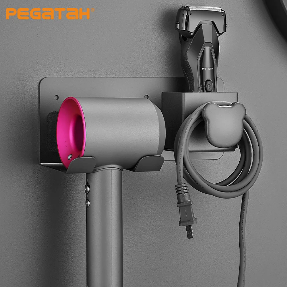 

Hair Dryer Holder Bathroom Dryer Cradle Wall Mounted Hairdryer Storage Box Toilet Blower Holder Bathroom Shelves