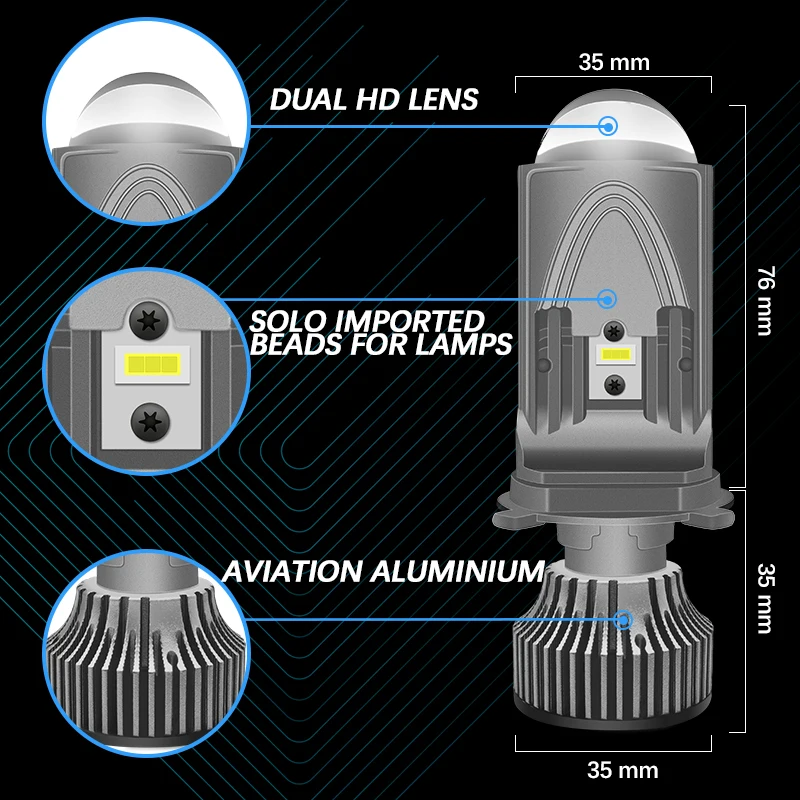 2 шт. автомобильные лампы H4 12 В 30 Вт 6000 лм к