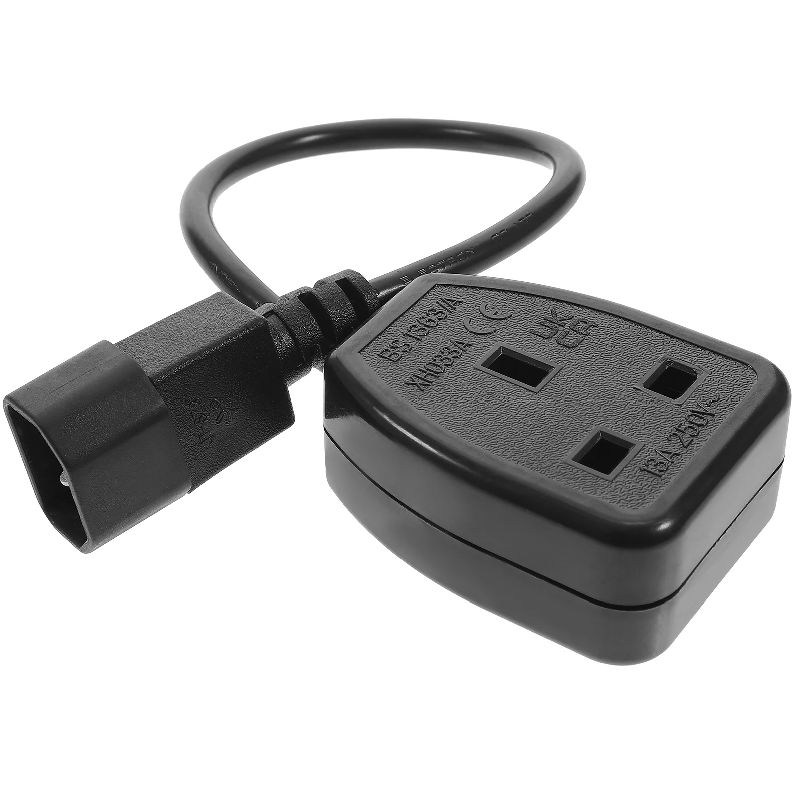 

C14 Connector 3-pin Cord Power Supply Extension IEC Adapter Wire Converter Monitors AC Cable Computer