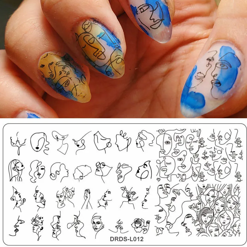 

6*12cm Stainless Steel Nails Stamping Plates Lace Sexy Girl Punk Style Butterfly Animal Image Stencil Nail Art Stamp Template