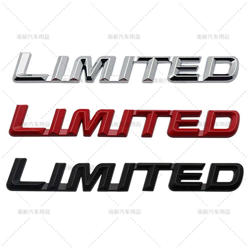 

3D Metal Chrome Black Red Logo LIMITED Emblem Car Fender Badge Trunk Decal For Jeep Grand Cherokee LIMITED Sticker Accessories