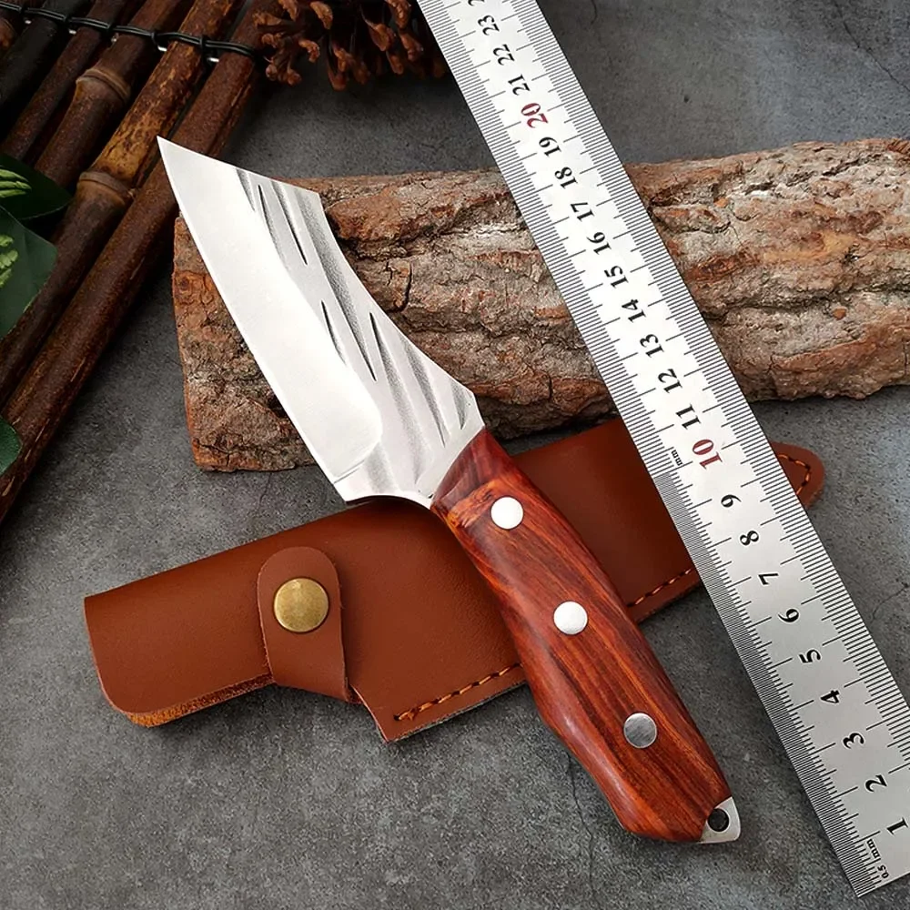 Нож-тесак для мяса кованый нож ручной работы обвалки 5Cr15mov мясные ножи