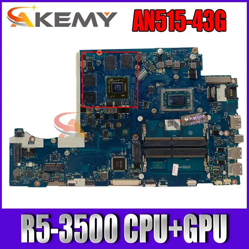 Высококачественная материнская плата для ноутбука ACER AN515-43G с процессором R5-3500 + GPU